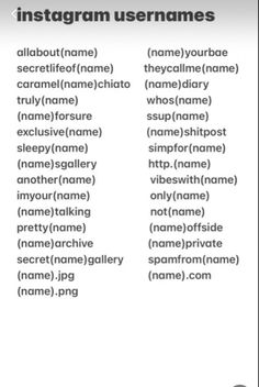 an instagram username is shown with the words instagram users and their names