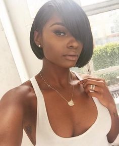 Short Haircut, Relaxed Hair, Short Bob Hairstyles, Short Bob, Hair Dos, Bobs Haircuts, Weave Hairstyles, Black Women Hairstyles