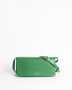 Neroli Mini Basilico (6682936737954) Waste Collection, Accessories Gold, Metal Accessories, Sustainable Brand, Green Suede, Gold Logo, Perfect Bag, Leather Care, Leather Items