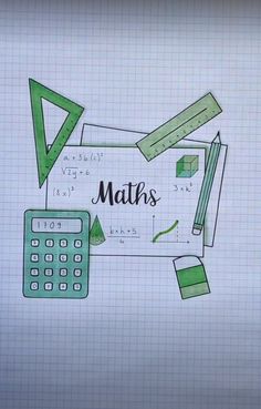 a piece of paper that says maths on it