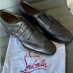 This Dress Shoes Are A Show Stopper The Quality Is Unmatched. Works Well Dresses Up Or Casual, Barely Worn Like New. Louboutin Shoes, Shoes Men, Christian Louboutin Shoes, Well Dressed, Shoes Black, Black Shoes, Christian Louboutin, Black Color, Shoes Mens