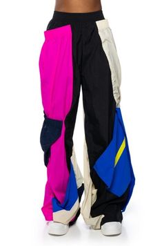 TIANNA COLORBLOCK JOGGER in black multi New Outfits, Patch Pocket, Color Blocking, Color Block, Wide Leg, High Rise, Trim, Elastic, Clothes