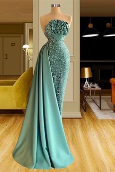 To be the most outstanding one with this Chic Long Green Mermaid Sleeveless Beading Prom Dresses With Ruffles ,we have all you need, come and find one for your special event today. African Elegant Dresses, Green Mermaid Dress, Green Mermaid Prom Dress, Strapless Evening Dress, Classy Wedding Dress, Dinner Dress Classy, Green Mermaid, Dresses For Weddings, Design Moda