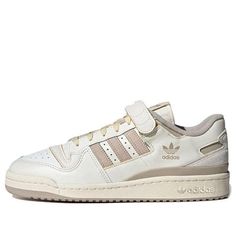 adidas Forum 84 Low 'Off White Wonder Beige' IE9936 Cream Athleisure Sneakers For Streetwear, Adidas Forum Low Brown, Adidas Logo Beige Sneakers For Streetwear, Adidas Logo Beige Streetwear Sneakers, Adidas’s Forum Low, Casual Beige Adidas Sneakers, Adidas Forum Low, Adidas Forum Low Cream, Beige Adidas Sneakers For Streetwear