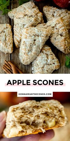 *NEW* My apple scones is a well-baked pastry that isn't too dry and with crisp apples inside, topped with sparking sugar and vanilla-scented glaze for perfection. #applescones #scones