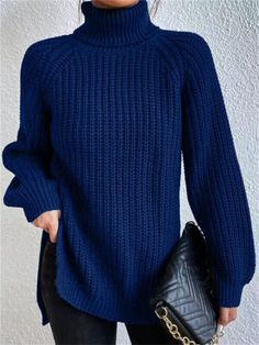 DescriptionPattern: solid colorColor: white, black, burgundy, rose, army green, purple, khaki, light green, soybean green, dark blue, light blue, dark gray, brown, gray-blue, camelProduct Category:Sweater,Knitted SweaterSize:S,M,L,XL,2XL,3XLShape:Loose typeCollar: High LapelThickness:ThickSleeve:SleeveMain Fabric Component: NylonApplicable gender: femaleSleeve Length:Long SleeveShipping DeliveryAt Backzio, we're pleased to offer convenient shipping options to ensure that you receive your order i Split Sweater, Winter Turtleneck, Winter Knit Sweater, Solid Color Sweater, Ladies Turtleneck Sweaters, High Neck Sweater, Fashion Seasons, Pullover Shirt, Belleza Natural