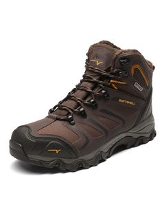 Grab a pair of quality boots for winter adventures. the men's winter work boots are inlaid with soft lining for superior warmth. A non-slip and textured rubber outsole helps you tackle outdoor terrain with safety and confidence. Find men's winter boots durable enough for any weather conditions.Men's Winter Snow Boots Ankle High Waterproof Hiking Boots Outdoor Lightweight Shoes Trekking Trails Brown      Hiking Boots   Men Shoes, size features are:Bust: ,Length: ,Sleeve Length: Rugged Wear-resistant Waterproof Boots With Round Toe, Rugged Waterproof Boots With Wear-resistant Round Toe, Brown Wear-resistant Hiking Boots For Outdoor Work, Leather Waterproof Hiking Boots Wear-resistant, Durable Winter Work Boots For Outdoor, Weatherproof Waterproof Boots For Winter Adventure, Winter Weatherproof Boots For Adventure, Rugged Wear-resistant Hiking Boots, Rugged Wear-resistant Boots For Outdoor Activities