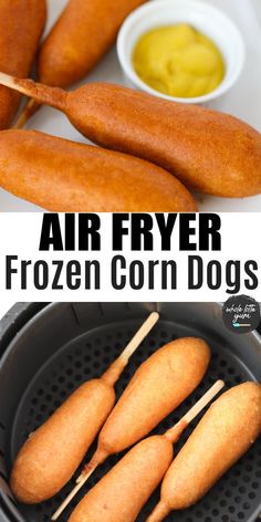 air fryer frozen corn dogs with dipping sauce