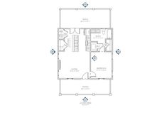 the floor plan for a two bedroom, one bath apartment with an attached kitchen and living room