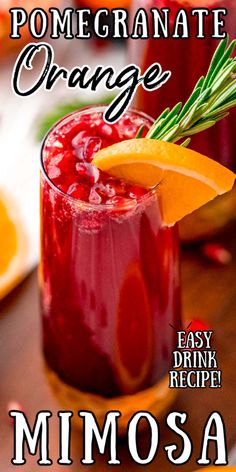 the recipe for pomegranate orange mimosa