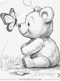 Little Bear Drawing, Baby Bear Drawing, Cute Teddy Bear Drawing, Bear Coloring Pages Free Printable, Draw Bear, Teddy Drawing, Teddy Bear Sketch, Teddy Bear Coloring Pages, Teddy Bear Drawing