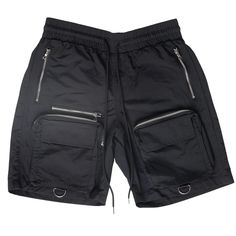 EPTM C4 SHORTS (BLACK) - EPTM Techwear Cargo Shorts With Pockets, Black Techwear Shorts With Cargo Pockets, Black Urban Cargo Shorts With Side Pockets, Functional Black Cargo Shorts With Pockets, Black Cargo Shorts For Streetwear With Functional Pockets, Hidden Compartments, Color Ways, Nylon Fabric, Fame Dr