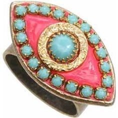 Playful Pink Rings For Gifts, Playful Pink Rings As A Gift, Playful Pink Rings Perfect For Gifts, Pink Bohemian Evil Eye Jewelry, Pink Bohemian Jewelry With Evil Eye Detail, Playful Handmade Turquoise Jewelry, Fun Adjustable Turquoise Jewelry, Cute Pink Ring Jewelry, Vibrant Pink Jewelry Gift