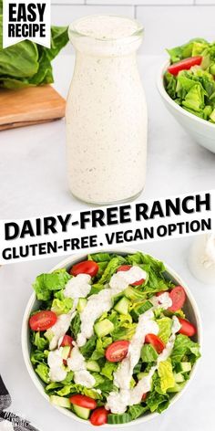 dairy - free ranch gluten - free vegan option