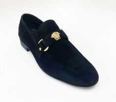 Pelle Suede Slip-On Loafer Black – C&E Fashions Cordovan Shoes, Formal Loafers, Medusa Head, Shoe Tree, Suede Sandals, Sneaker Brands, Monk Strap, Formal Shoes, Suede Shoes