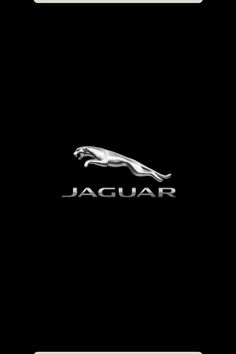 the jaguar logo is shown on a black background