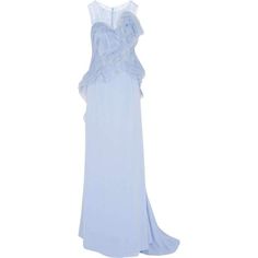 Ruffle Bodice Lavender Silk Crêpe Sleeveless Maxi Gown Lilac Gown, Lavender Gown, Blue Evening Gowns, Lavender Silk, Blue Ball Gowns, Jeanne Lanvin, Frilly Dresses, Lavender Dresses, Blue Evening Dresses