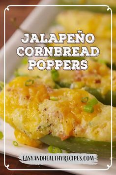 jalapeno cornbread poppers on a white plate