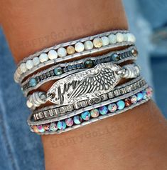 Boho jewelry leather wrap bracelets and stacking bangles are ready to ship TODAY. CLICK pic and apply coupon code PIN15 to save 15%. Mens Silver Bangle, Modern Hippie Style, Modern Bohemian Style, Silver Wrap Bracelet, Bohemian Wrap, Boho Wrap Bracelet, Leather Wrap Bracelets, Modern Hippie, Brown Leather Bracelet