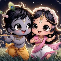 Radhe Krishna Cartoon, Radha Krishna Animated Images, Cute Radha Krishna Wallpaper, Janamashtmi Drawings, Cute Radha Krishna Images, Radhe Krishna Dp, Little Radha Krishna