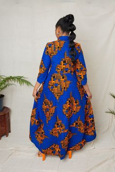 African Dress, African Print Dress, Ankara Dress African Midi Dress African Dresses for Women, Ankara Gown, African Clothing African Fashion - Etsy Blue Maxi Dresses With Digital Print, Blue Maxi Dress With Digital Print, Fitted Long Sleeve Dress With Digital Print, Women Ankara Gown, Ankara Flare Gowns, African Midi Dress, African Dresses For Women Ankara, Dress African Print, Hand Dress