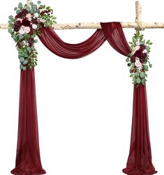 an arch decorated with flowers and greenery for a wedding or party ceremony, isolated against a white background