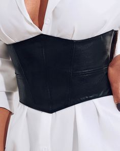 Size: One Size;Style:BasicsType:CorsetsMaterial:PUPattern Type:PlainOccasion:DailyPackage Include:1PCS Corset Black Corset Belt For Fall Party, Black Corset Belt For Party In Fall, Chic Black Corset Belt For Party, Chic Black Corset Belt For Night Out, Trendy Black Corset Belt For Party, Elegant Black Corset Belt For Fall, Corset Belt, Trend Fashion, Black Belt