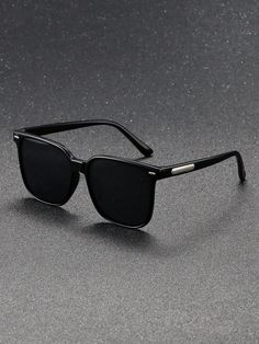 Polarized Sunglasses - Unisex Retro Square Frame Plastic Fashionable Classic Style For Outdoor Sports Cycling Travel Beach Driving Fishing UV Protection Beach Accessories Sun Glasses Sunglasses Shades  Casual,Vintage    Plain    Men Accessories, size features are:Bust: ,Length: ,Sleeve Length: Cycling Trips, نظارات شمسية, Shades Sunglasses, Glasses Sunglasses, Travel Beach, Style Noir, Sports Cycle, Beach Accessories, Eyewear Accessories