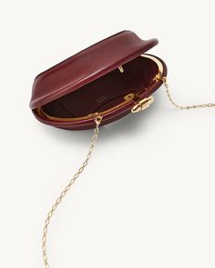 Şarap Derisi Sera Clutch – Savette Evening Clutch, Calf Leather, Wine, Sculpture, Leather