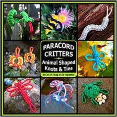 an advertisement for paracor critters animal shaped knots and ties with pictures of different types