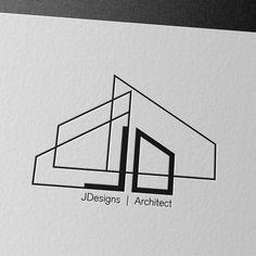 the logo for jdesigns architecture is displayed on a piece of white paper