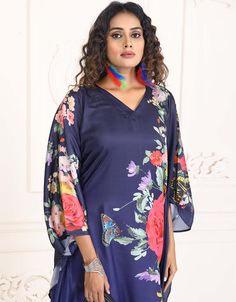 Purple Haze Designer Model Satin Dgital Flower Print Kaftan sleeveless with a Square neck easy to wear for all age of women Dress belongs to the digital print work with little multi color embroidery at the front and sleeves Hijab and band shown in the image can be bought separately Fabric: RayonCare: Mild machine wash/ hand Cold Wash/ Dry cleanWe request customers to carefully choose the correct size and dress length referring to our size chart Color Embroidery, Color Flower, Women Dress, Flower Print, Flower Prints, Square Neck, Dress Length, Dubai, Multi Color