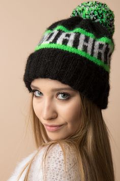 Our 100 % hand knit beanies are just what you are looking for. Customized with your own text, this winter hat is a unique piece of art. Express your own ideas and style - choose your favorite colors, wording, style - and we will knit it for you. All our hats are knitted with soft wool, that will keep you warm. Easy to maintain and wash The perfect gift for your loved ones, family, friends and even a whole team! contact us with any questions you may have Green Beanie Cap For Winter, Trendy Black Crochet Hat For Winter, Green Winter Beanie Cap, Black Hand Knitted Beanie Cap, Black Hand Knitted Beanie For Cold Weather, Casual Black Hand Knitted Beanie, Trendy Green Winter Hat, Green Winter Beanie, Trendy Hand Knitted Winter Beanie