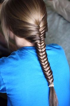 I tried a fish tale in my friend bonnys hair Fishtail Hairstyle, Fishtail French Braid, Fishtail Hairstyles, Fishtail Braids, French Braid, Great Hair