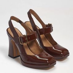 Solid Brown, Fancy Shoes, Mary Jane Pumps, Aesthetic Shoes, Shoe Inspo, Mary Jane Heels, Pretty Shoes, Sling Back, Dream Shoes