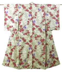 This is a charming vintage Meisen Kimono with 'sakura'(cherry blossom) and cute butterfly pattern, which is woven on the soft color base Sakura Cherry Blossom, Cute Butterfly, Butterfly Pattern, Soft Colors, Cherry Blossom