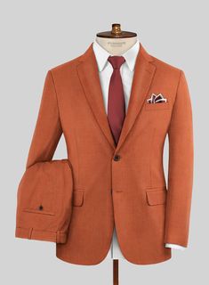 Boost your aesthetic fashion sense with our Napolean Runway Orange Wool Suit that assures to give a unique twist to your wardrobe this season. Crafted with wool blend, our suit has a dashing orange color that augments your confidence with high praise and promises to be quite elegant and stylish. So rewrite new rules to update your fashion sense and be the one to embrace this sophisticated style for a long time.   Look Includes  Napolean Runway Orange Wool Fabric  Two Button Jacket Style  Notch L Grey Tweed Suit, Green Velvet Jacket, Herringbone Tweed Jacket, White Linen Suit, Peaky Blinders Suit, Royal Blue Suit, Blue Chinos, Herringbone Tweed, Beautiful Suit