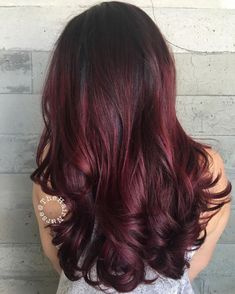 Long Burgundy Hair, Burgundy Brown Hair Color, Burgundy Brown Hair, Dark Burgundy Hair, Dark Red Hair Color, Maroon Hair, Red Hair With Highlights, Dark Purple Hair