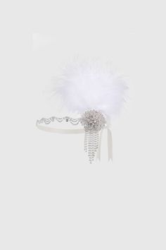 Roar back 100 years to unprecedented golden 20s with this headband, which perfectly create an elegant and sophisticated Gatsby style. Features: Gorgeous ostrich feathers Dangling crystal rhinestone tassels Adjustable ribbon band Crystal rhinestone beaded floral pattern *The item is clearance sale and cannot be returned or exchanged. Elegant Rhinestone Fringe Headpiece For Party, Elegant Feathered Headpiece For Vintage Events, Elegant Party Headpiece With Rhinestone Fringe, Gatsby Style Feather Headband, Elegant Ostrich Feather Headpieces, Gatsby Style Feather Trim Headpiece For Evening, Party Headpieces With Ostrich Feather Trim, Elegant Evening Headpieces With Ostrich Feathers, Flapper Evening Headpiece With Feathers