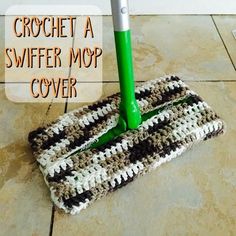 a crochet a swiffer mop cover on the floor