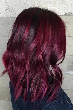 Burgundy Hair With Highlights, Deep Burgundy Hair, Red Burgundy Hair Color, Dark Burgundy Hair, Burgundy Hair Dye, Maroon Hair, Hair Dye Tips