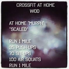 the crossfit at home wod sign is displayed