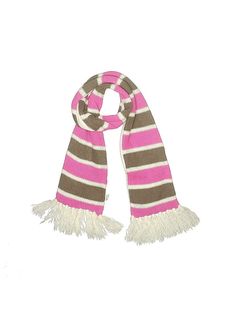 Assorted Brands Scarf Size: One Size Accessories - used. 100% Acrylic, Stripes | Scarf: Brown Stripes Accessories Brown Scarf, Acrylic Pink, Brown Scarves, Branded Scarves, Striped Scarves, Pink Brown, Scarf Accessory, Women Handbags, Stripes