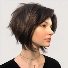 Shaggy Haircuts For Fine Hair, Curly Hair For Women, Shaggy Layers, Long Hair Cut Short, Haircuts To Try, Graduated Bob Haircuts, Short Shaggy Haircuts, Graduated Bob, Shaggy Haircuts