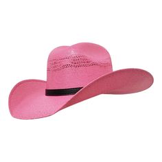 Rio Pink straw cowboy hat for cowgirls by Gone Country. These cute bangora vented hats will add a pop of bright color to your outfit. This Hat is available in small size 6-7/8" and medium 7-1/4". It's available in 5 vibrant colors, It has a 4-1/4 inch modified cattleman crown and 4 inch brim. There's a flex sweatband inside to absorb moisture and make it easy to size the hat. Not really waterproof, but It is firm and lacquered to repel water. For all your fun occasions... wear it to the beach, a Nfr Rodeo, Nashville Country Music, Straw Cowgirl Hat, Nashville Country, Custom Cowboy Hats, Flex Design, Country Hats, Country Music Concerts, Straw Cowboy Hat