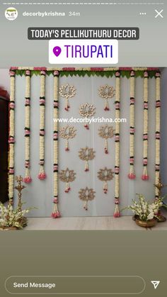 Decor For Pellikuthuru, Wedding Decors At Home, Simple Indian Decorations At Home, Indian Backdrop Ideas For Pooja, Simple Indian Wedding Backdrop, Simple Valaikappu Decoration Ideas, Simple Gruhapravesam Decorations, Simple Decoration For Pooja At Home, Indian Backdrop Ideas At Home