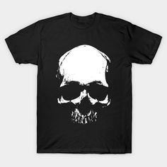 Image of a human skull in white -- Choose from our vast selection of Crewneck and V-Neck T-Shirts to match with your favorite design to make the perfect graphic T-Shirt. Pick your favorite: Classic, Boxy, Tri-Blend, V-Neck, or Premium. Customize your color! For men and women. White Punk T-shirt With Skull Print, White Skull Graphic Print T-shirt, White Skull Shaped Grunge T-shirt, White Grunge T-shirt With Skull Design, Horror Crew Neck T-shirt With Skull Print, Horror Skull Print Crew Neck T-shirt, White Horror T-shirt With Crew Neck, Grunge Skull T-shirt Pre-shrunk, Horror Style Skull Print Crew Neck T-shirt