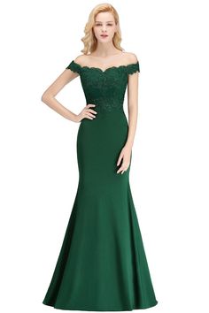 Cap Sleeve Bridesmaid Dress, Long Red Evening Dress, Mermaid Gown Prom, Full Gown, Off Shoulder Evening Dress, Cheap Formal Dresses, Long Green Dress, Green Evening Dress, Slytherin Pride