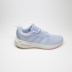 New With Box Size: 9.5 Regular Fit Lace Closure Textile Upper Cloudfoam Midsole Textile Lining Rubber Outsole If0041 Blue Synthetic Running Shoes With Ortholite Insole, Blue Synthetic Sneakers For Athleisure, Blue Athleisure Running Shoes For Spring, Light Blue Cushioned Sneakers For Jogging, Adidas Blue Athleisure Running Shoes, Blue Adidas Slip-on Sneakers, Spring Blue Adidas Sneakers, Blue Sneakers For Spring Jogging, Blue Adidas Athleisure Running Shoes