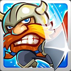 an angry viking character is depicted in this app game icon for the iphone or ipad